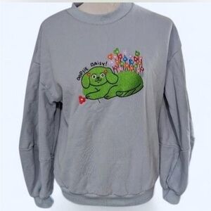 Kina + Tam Embroidered Daisy Dog Sweater